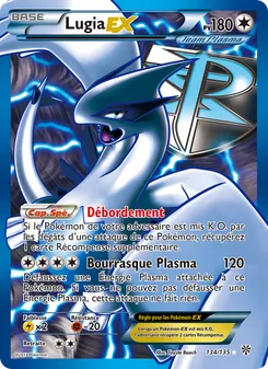 Carte Lugia-EX de l'extension Tempète Plasma, numéro 134/135