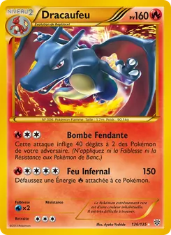 Carte Dracaufeu de l'extension Tempète Plasma, numéro 136/135