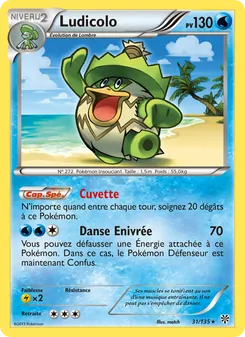 Carte Ludicolo de l'extension Tempète Plasma, numéro 31/135