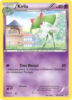 Carte Kirlia de l'extension Tempète Plasma, numéro 60/135