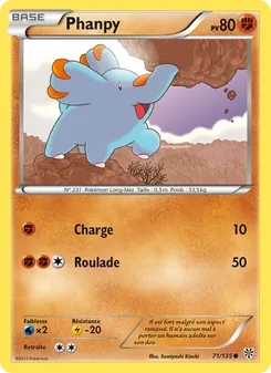 Carte Phanpy de l'extension Tempète Plasma, numéro 71/135