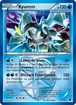 Carte Kyurem de l'extension Glaciation Plasma, numéro 31/116