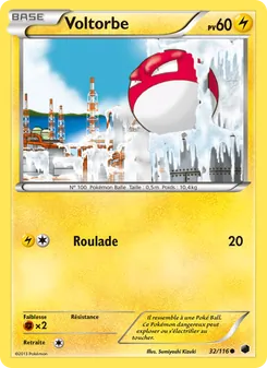 Carte Voltorbe de l'extension Glaciation Plasma, numéro 32/116