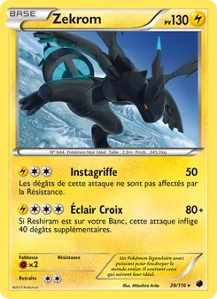 Carte Zekrom de l'extension Glaciation Plasma, numéro 39/116