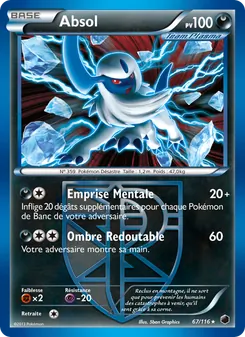 Carte Absol de l'extension Glaciation Plasma, numéro 67/116