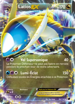 Carte Latios-EX de l'extension Glaciation Plasma, numéro 86/116