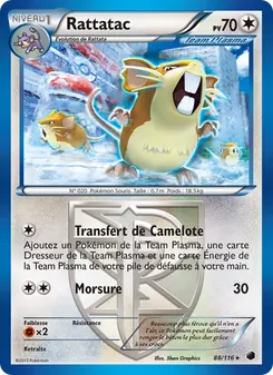 Carte Rattatac de l'extension Glaciation Plasma, numéro 88/116