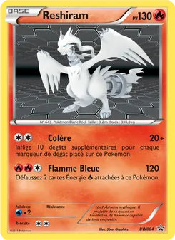 Kaart Reshiram uit BW Black Star Promos, nummer BW04/101