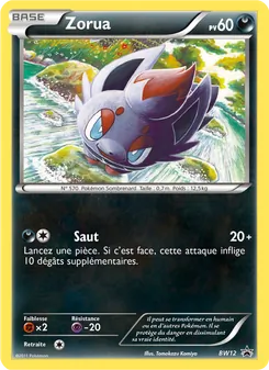 Carte Zorua de l'extension Promo BW, numéro BW12/101