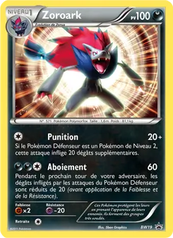 Carte Zoroark de l'extension Promo BW, numéro BW19/101