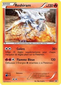 Carte Reshiram de l'extension Promo BW, numéro BW23/101