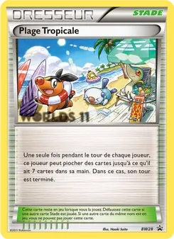 Carte Plage Tropicale de l'extension Promo BW, numéro BW28/101