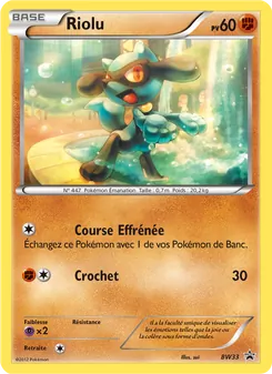 Carte Riolu de l'extension Promo BW, numéro BW33/101