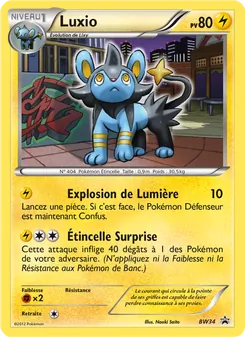 Carte Luxio de l'extension Promo BW, numéro BW34/101