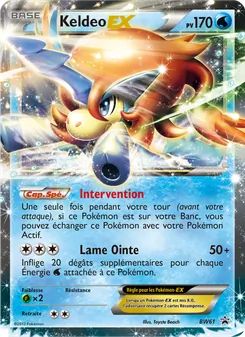 Carte Keldeo ex de l'extension Promo BW, numéro BW61/101