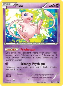 Carte Mew de l'extension Promo BW, numéro BW98/101