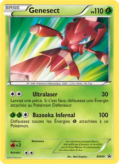 Carte Genesect de l'extension Promo BW, numéro BW99/101