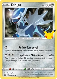 Carte Dialga de l'extension Célébrations, numéro 20/25