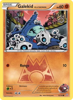 Carte Galekid de la Team Magma de l'extension Double Danger, numéro 12/34