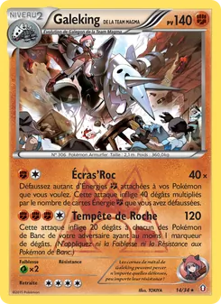 Carte Galeking de la Team Magma de l'extension Double Danger, numéro 14/34