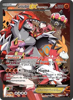 Carte Groudon-EX de la Team Magma de l'extension Double Danger, numéro 15/34