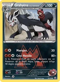 Carte Grahyèna de la Team Magma de l'extension Double Danger, numéro 19/34