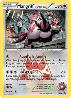 Carte Mangriff de la Team Magma de l'extension Double Danger, numéro 22/34