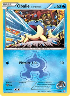 Carte Obalie de la Team Aqua de l'extension Double Danger, numéro 3/34