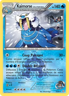 Carte Kaimorse de la Team Aqua de l'extension Double Danger, numéro 5/34