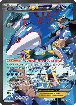 Carte Kyogre-EX de la Team Aqua de l'extension Double Danger, numéro 6/34