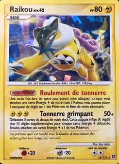 Carte Raikou de l'extension Merveilles Secrètes, numéro 16/132