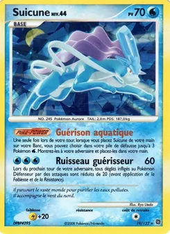 Carte Suicune de l'extension Merveilles Secrètes, numéro 19/132