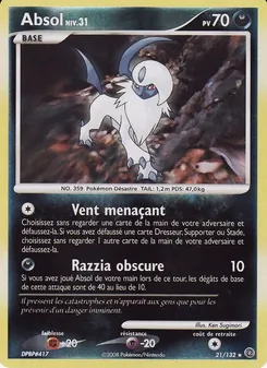 Carte Absol de l'extension Merveilles Secrètes, numéro 21/132