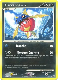 Carte Carvanha de l'extension Merveilles Secrètes, numéro 81/132