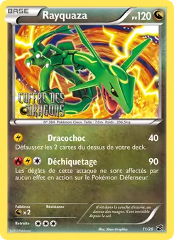 Carte Rayquaza de l'extension Coffre des Dragons, numéro 11/20