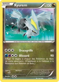 Carte Kyurem de l'extension Coffre des Dragons, numéro 21/20