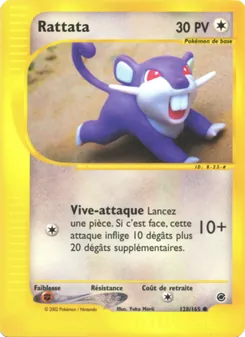 Carte Rattata de l'extension Expedition, numéro 128/165