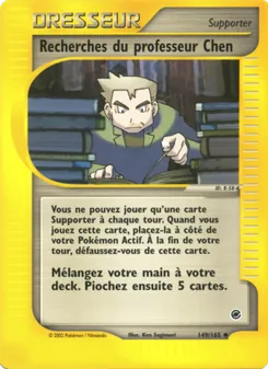 Carte Recherches du professeur Chen de l'extension Expedition, numéro 149/165