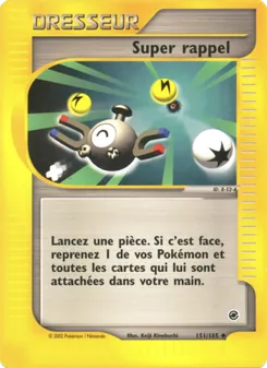 Carte Super rappel de l'extension Expedition, numéro 151/165