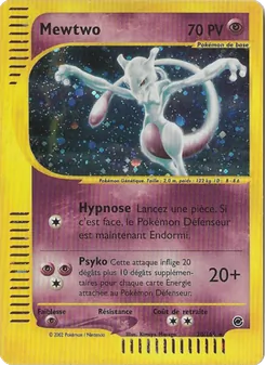Carte Mewtwo de l'extension Expedition, numéro 20/165