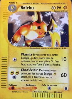 Carte Raichu de l'extension Expedition, numéro 25/165