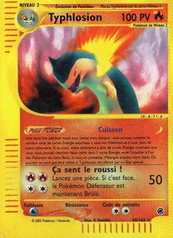 Carte Typhlosion de l'extension Expedition, numéro 65/165