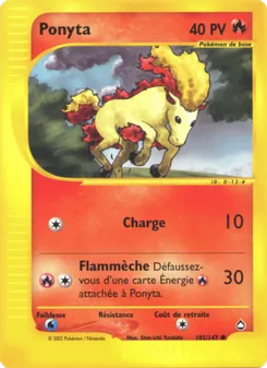 Carte Ponyta de l'extension Aquapolis, numéro 102/147