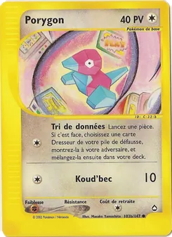 Carte Porygon de l'extension Aquapolis, numéro 103b/147