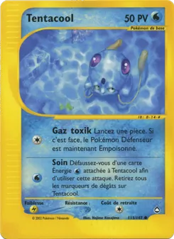 Carte Tentacool de l'extension Aquapolis, numéro 113/147