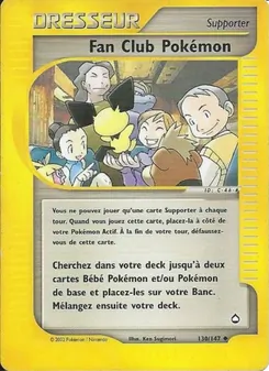 Carte Fan Club Pokémon de l'extension Aquapolis, numéro 130/147