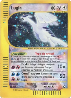 Carte Lugia de l'extension Aquapolis, numéro 149/147