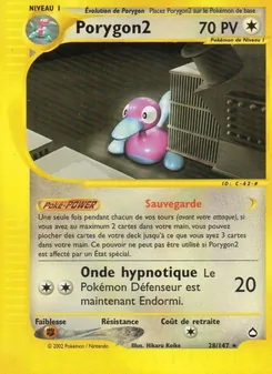 Carte Porygon2 de l'extension Aquapolis, numéro 28/147
