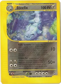Carte Steelix de l'extension Aquapolis, numéro 35/147