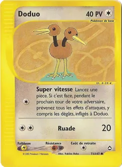 Carte Doduo de l'extension Aquapolis, numéro 73/147